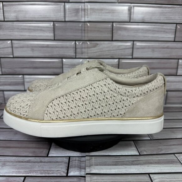 Kenneth Cole Reaction Women's Ivory Woven Bonnie Sneaker Shoe‎ SIze 6.5 - Picture 3 of 9